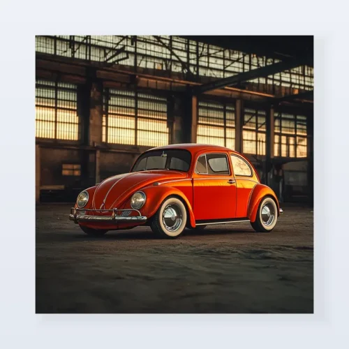 Tableau Volkswagen Coccinelle rouge Tableau Volkswagen Coccinelle rouge