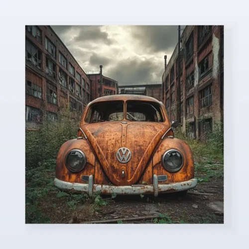 Tableau Volkswagen Coccinelle rouille Tableau Volkswagen Coccinelle rouille