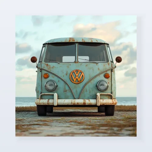 Tableau Volkswagen Combi rouille Tableau Volkswagen Combi rouille