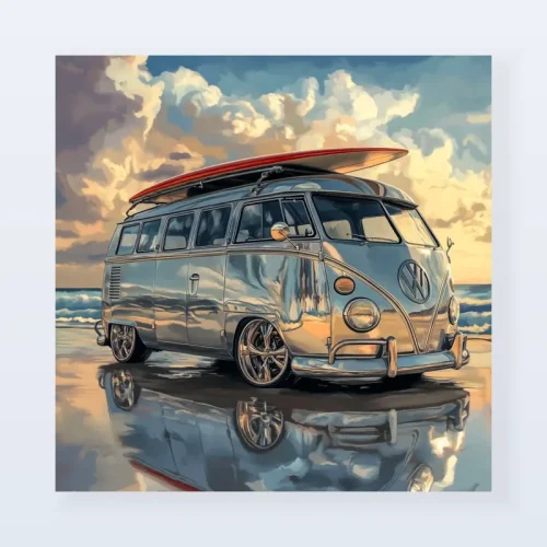 Tableau Volkswagen Combi surf Tableau Volkswagen Combi surf