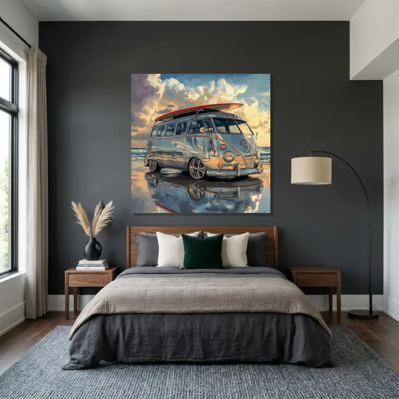 Tableau Volkswagen Combi surf – Toile sur châssis