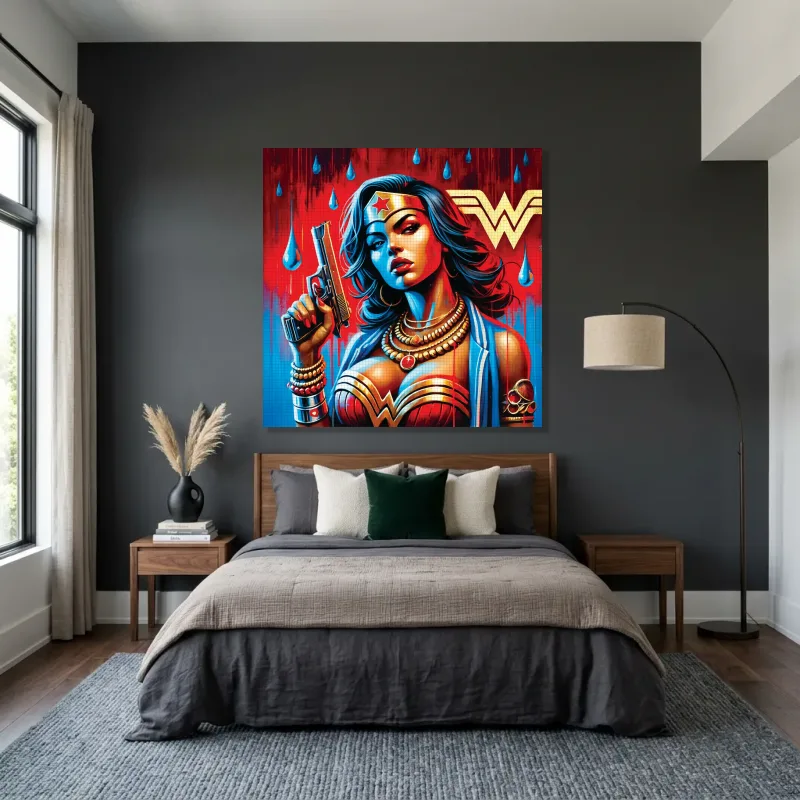 Tableau Wonder Woman chic – Toile sur châssis