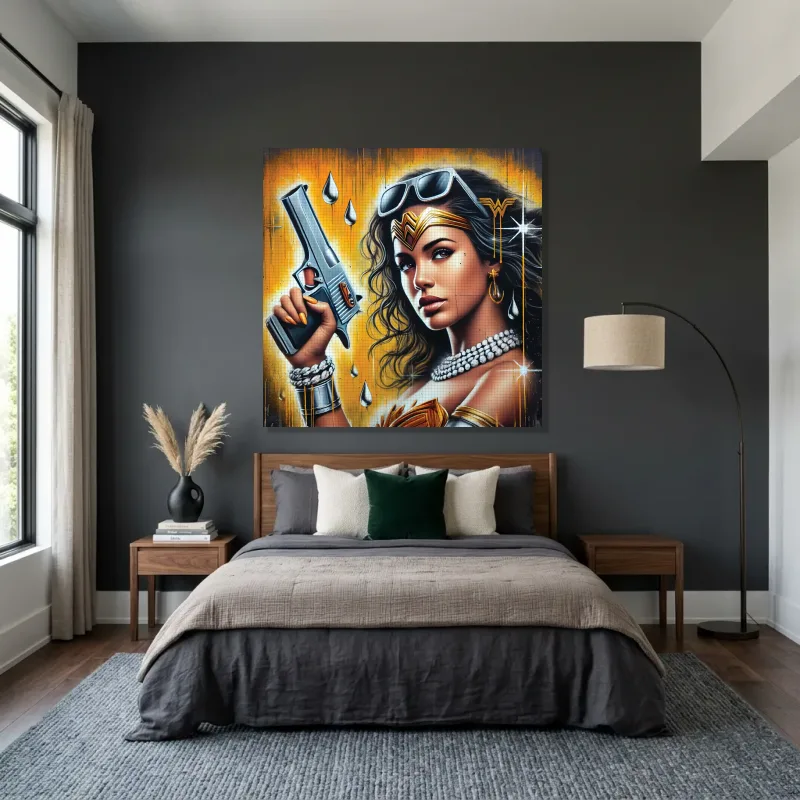 Tableau Wonder Woman glamour design – Toile sur châssis