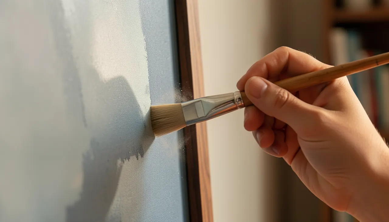 Gap maintenance Cleaning floating frame gap with brush