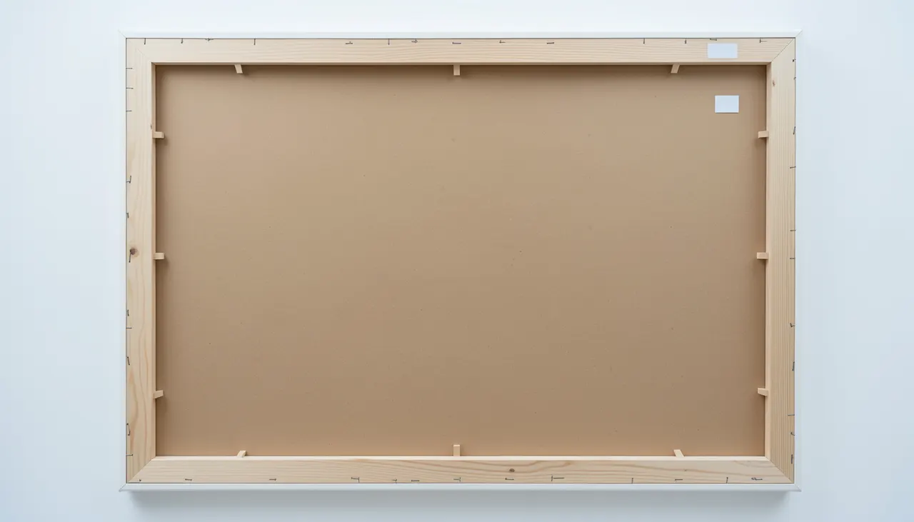 Protection arrière par carton de fond Dos de tableau avec carton de fond kraft agrafé
