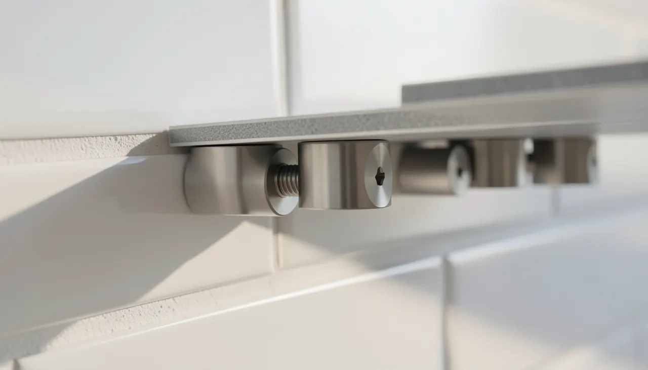 Système d'entretoises inox pour aération arrière Fixation entretoise inox mur carrelage
