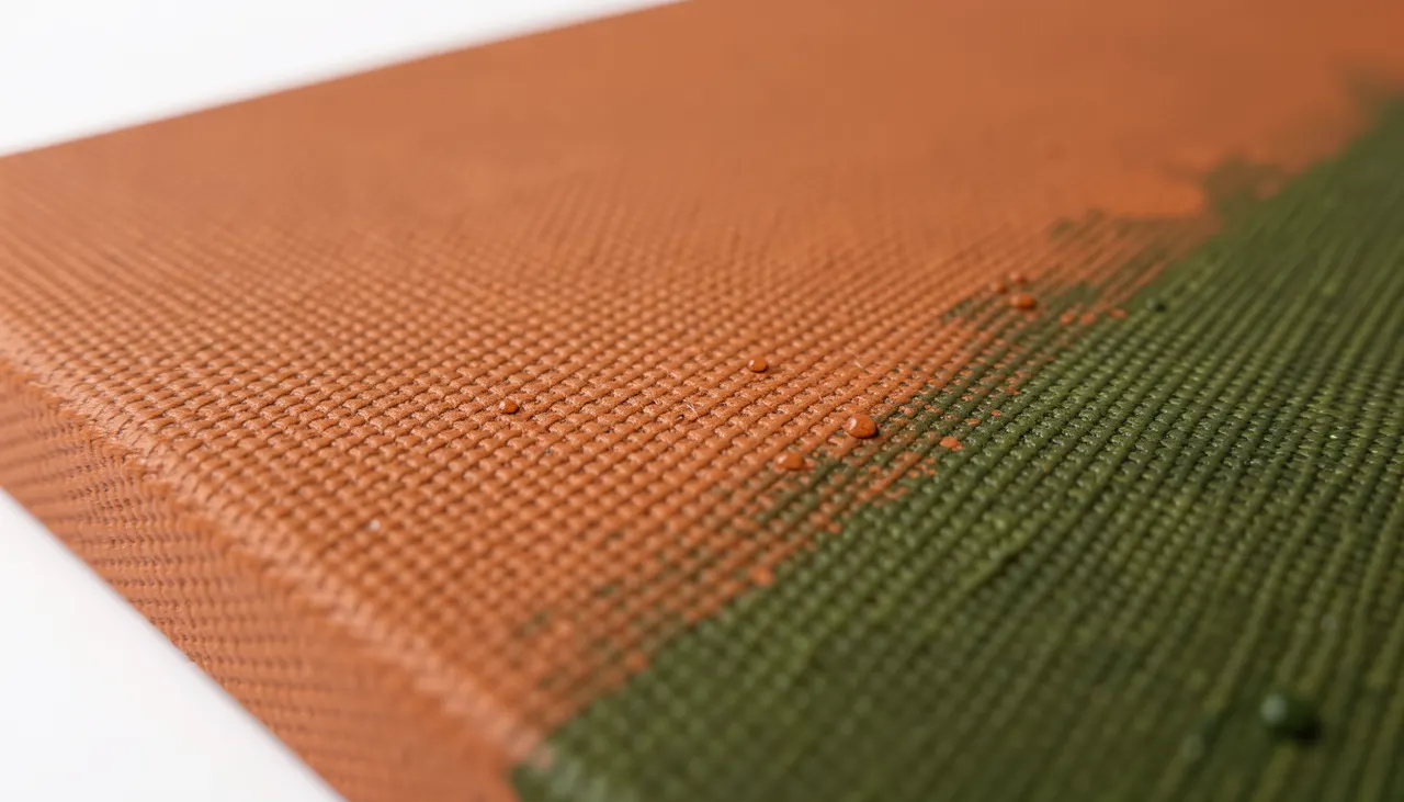 Texture de la toile imprimée en gros plan Détail texture toile imprimée gros plan fibres